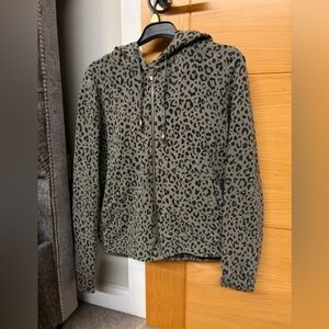 Leopard Print Zip-Up Hoodie